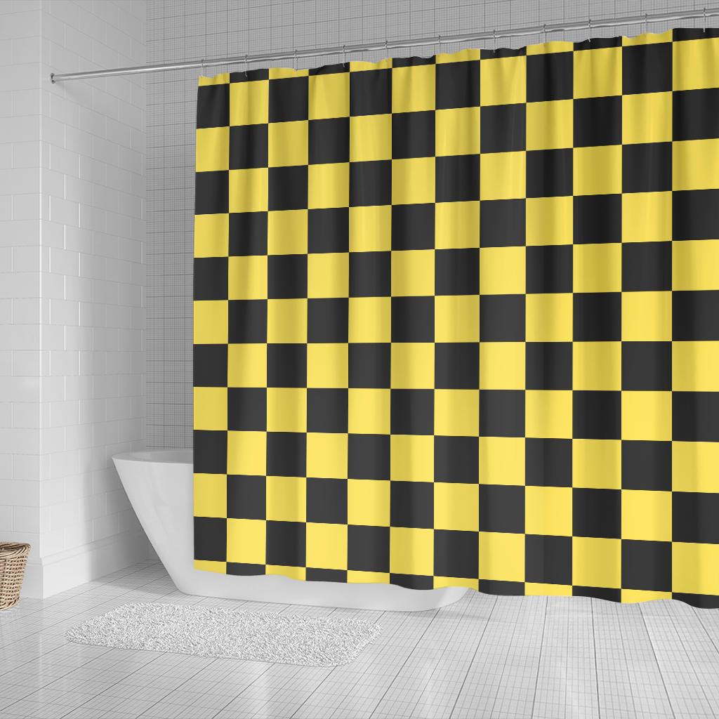 Taxi Pattern Print Bathroom Shower Curtain-grizzshop