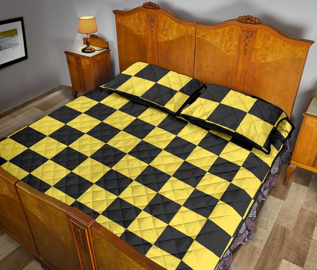 Taxi Pattern Print Bed Set Quilt-grizzshop