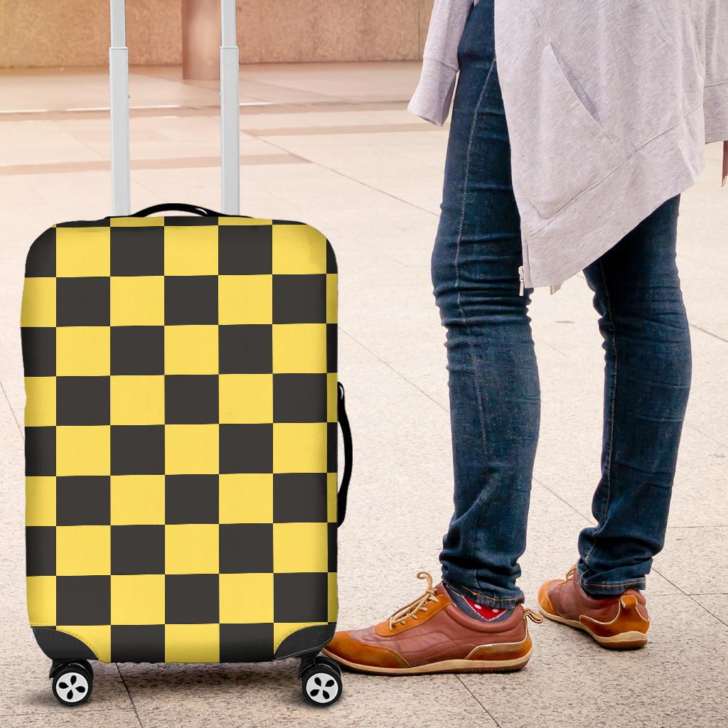 Taxi Pattern Print Luggage Cover Protector-grizzshop