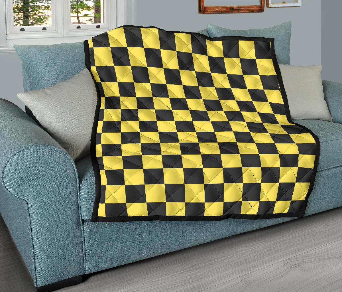 Taxi Pattern Print Quilt-grizzshop