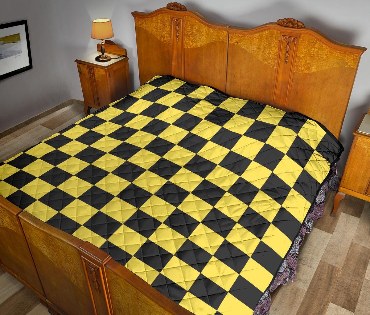 Taxi Pattern Print Quilt-grizzshop