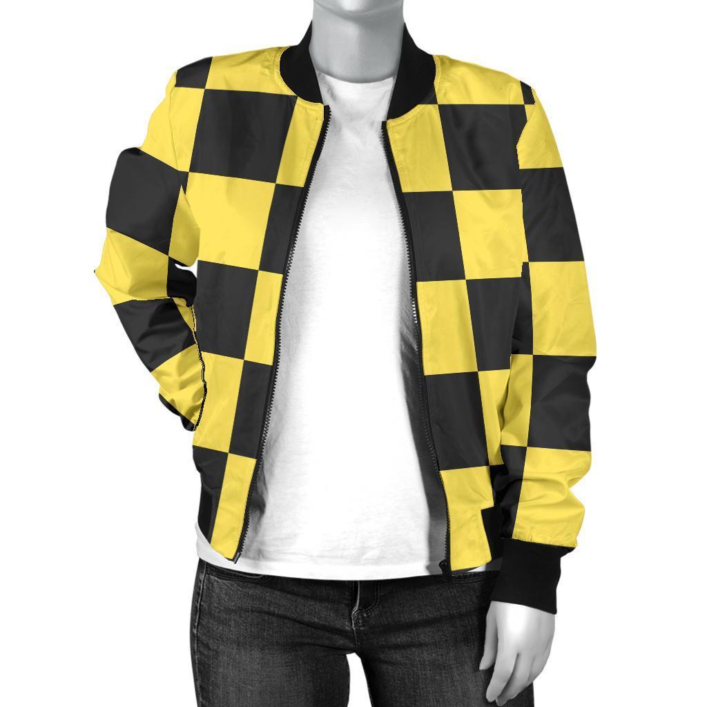 Taxi Pattern Print Women Casual Bomber Jacket-grizzshop