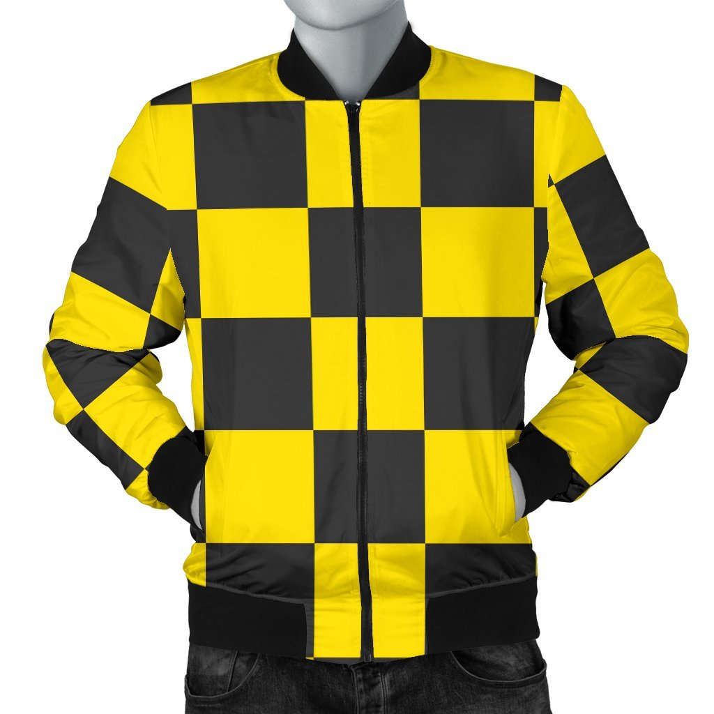 Taxi Pattern Print Men's Bomber Jacket-grizzshop
