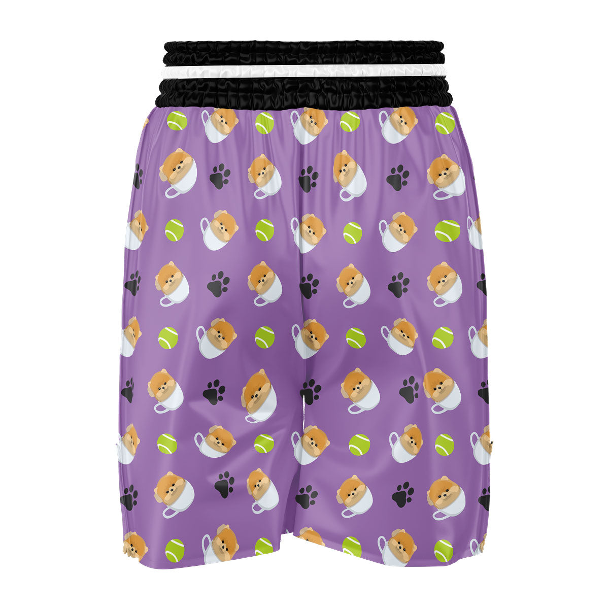 Tea Cup Pomeranian Print Pattern Boxing Shorts-grizzshop