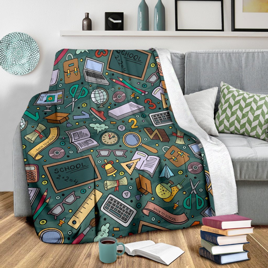 Teacher Pattern Print Blanket-grizzshop