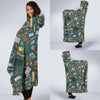 Teacher Pattern Print Hooded Blanket-grizzshop