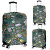 Teacher Pattern Print Luggage Cover Protector-grizzshop