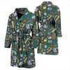 Teacher Pattern Print Men Long Robe-grizzshop