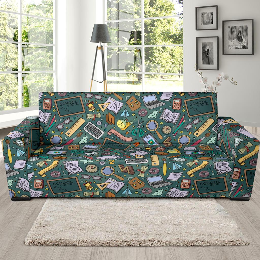 Teacher Pattern Print Sofa Covers-grizzshop