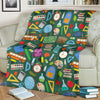 Teacher Print Pattern Blanket-grizzshop