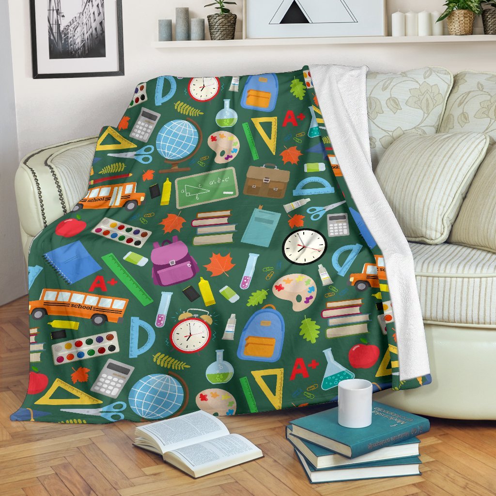 Teacher Print Pattern Blanket-grizzshop