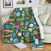 Teacher Print Pattern Blanket-grizzshop