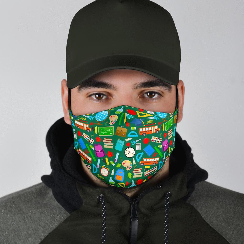 Teacher Print Pattern Face Mask-grizzshop