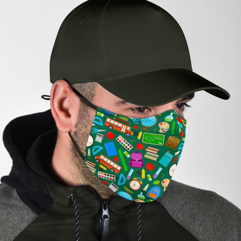 Teacher Print Pattern Face Mask-grizzshop