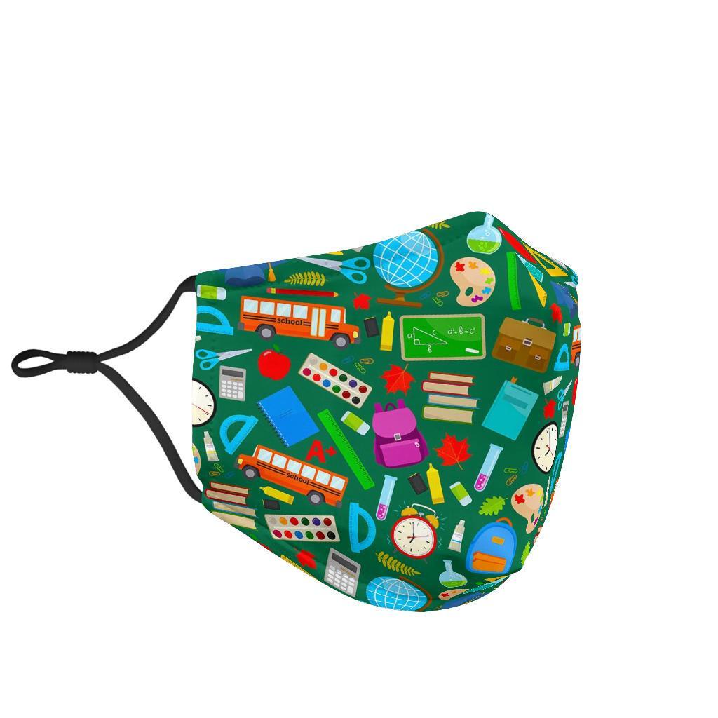 Teacher Print Pattern Face Mask-grizzshop