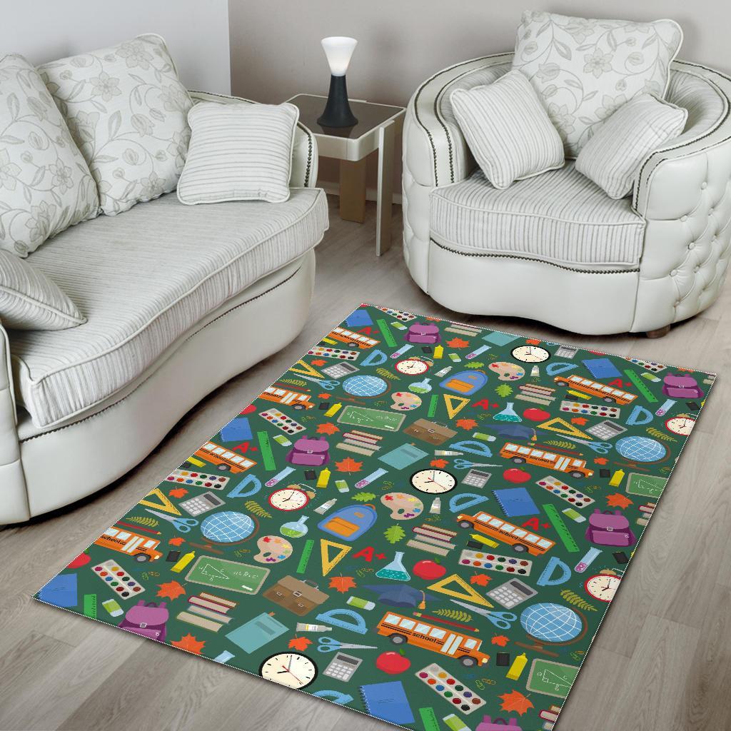 Teacher Print Pattern Floor Mat-grizzshop