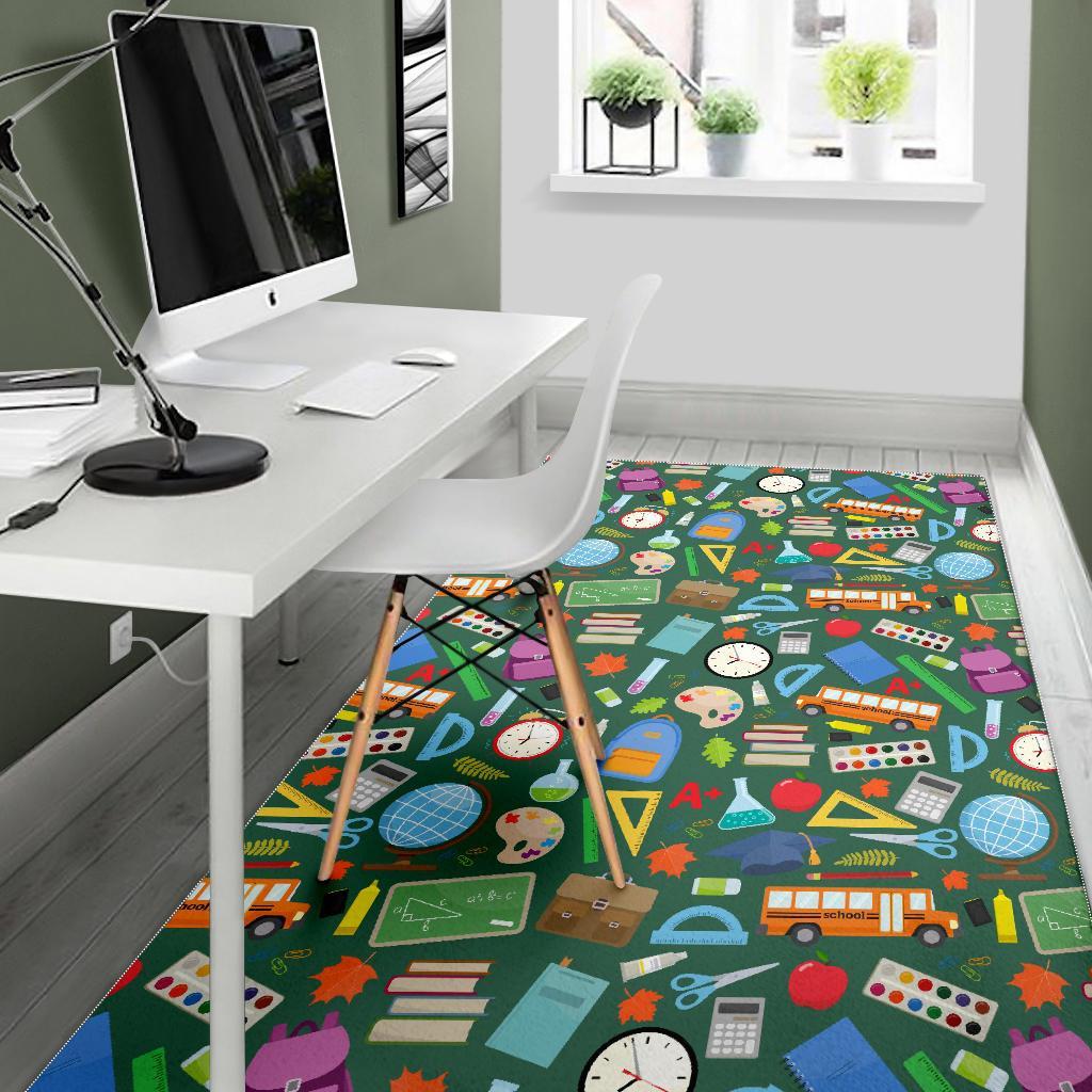 Teacher Print Pattern Floor Mat-grizzshop