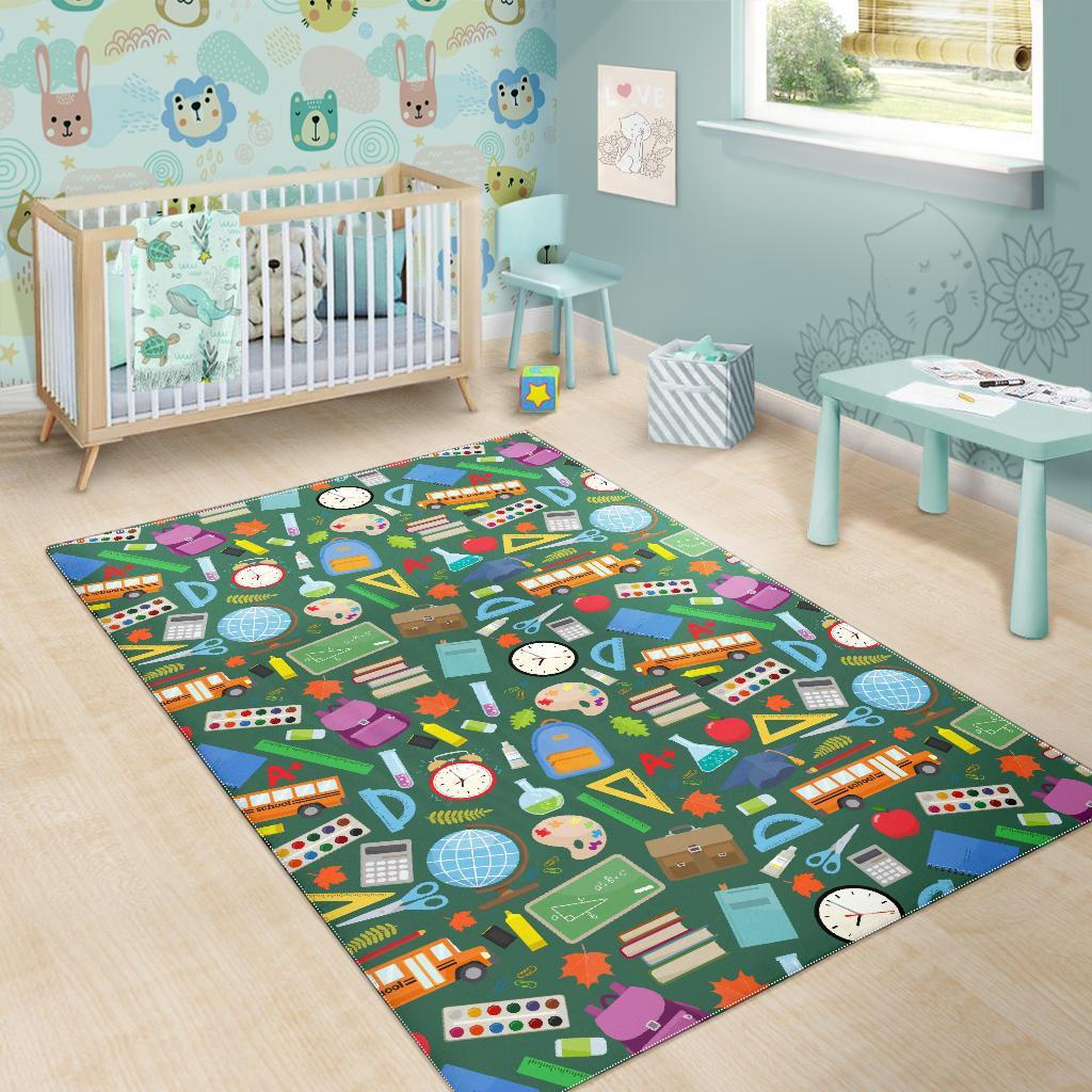 Teacher Print Pattern Floor Mat-grizzshop