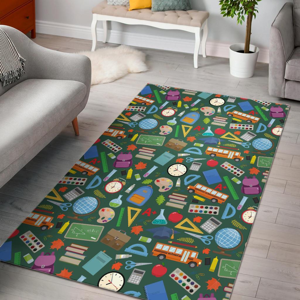 Teacher Print Pattern Floor Mat-grizzshop