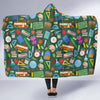 Teacher Print Pattern Hooded Blanket-grizzshop