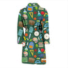 Teacher Print Pattern Men Long Robe-grizzshop