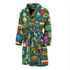 Teacher Print Pattern Men Long Robe-grizzshop