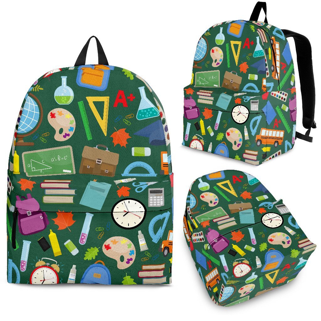 Teacher Print Pattern Premium Backpack-grizzshop