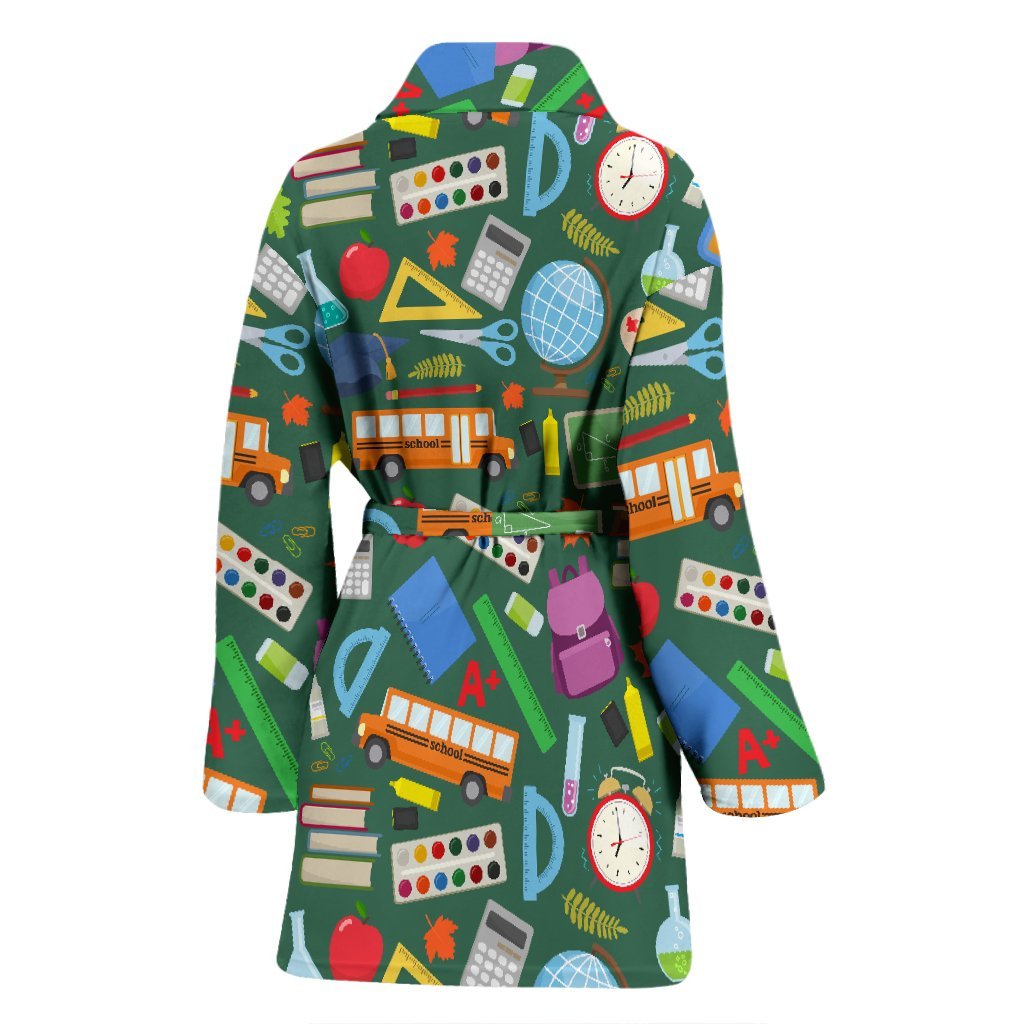 Teacher Print Pattern Print Women Long Robe-grizzshop