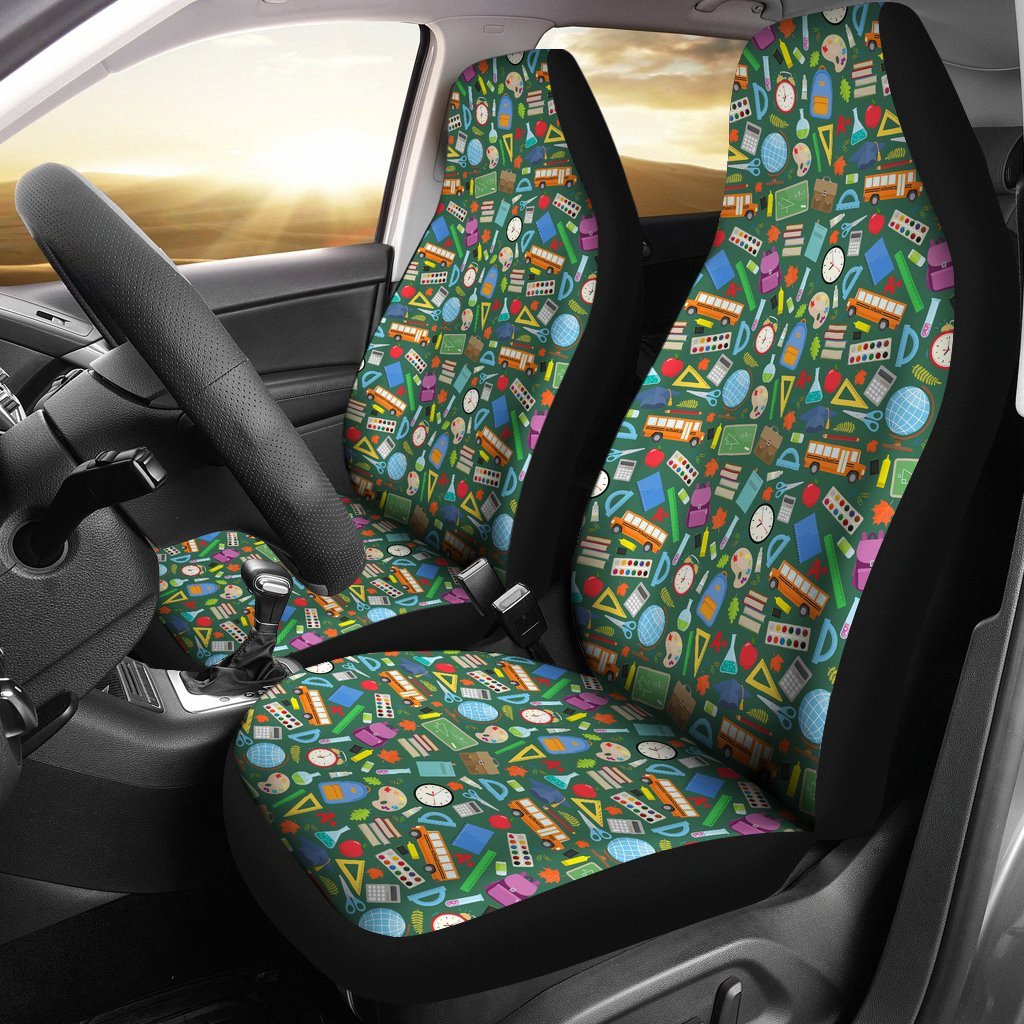 Teacher Print Pattern Universal Fit Car Seat Cover-grizzshop