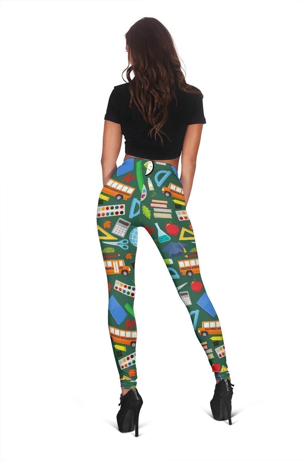 Teacher Print Pattern Women Leggings-grizzshop