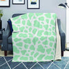 Teal And White Cow Print Blanket-grizzshop