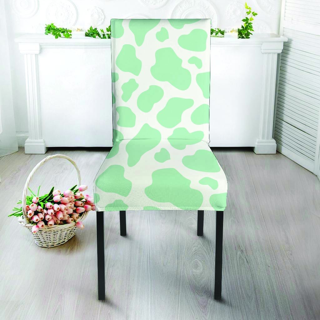 Teal And White Cow Print Chair Cover-grizzshop