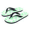 Teal And White Cow Print Men's Flip Flops-grizzshop