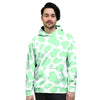 Load image into Gallery viewer, Teal And White Cow Print Men&#39;s Hoodie-grizzshop