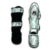 Teal And White Cow Print Muay Thai Shin Guard-grizzshop