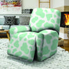 Teal And White Cow Print Recliner Cover-grizzshop