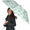 Teal And White Cow Print Umbrella-grizzshop