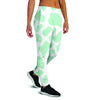 Teal And White Cow Print Women's Joggers-grizzshop