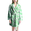 Teal And White Cow Print Women's Robe-grizzshop