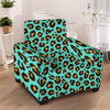 Teal Cheetah Armchair Cover-grizzshop