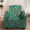 Teal Cheetah Armchair Cover-grizzshop