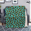 Teal Cheetah Blanket-grizzshop