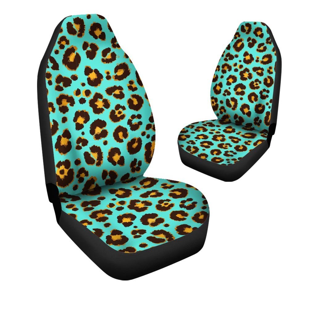 Teal Cheetah Car Seat Covers-grizzshop