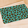 Teal Cheetah Door Mat-grizzshop