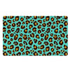 Teal Cheetah Door Mat-grizzshop