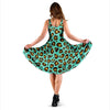 Teal Cheetah Dress-grizzshop