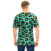 Teal Cheetah Men T Shirt-grizzshop