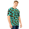 Teal Cheetah Men T Shirt-grizzshop