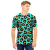 Teal Cheetah Men T Shirt-grizzshop