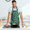 Teal Cheetah Men's Apron-grizzshop